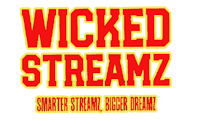 wicked streamz logo on a black background